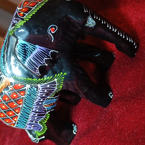 Handmade painted boho elephant decor - Picture 7 of 11